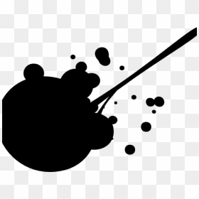 Splatter Clipart Blackpaint - Cartoon Blood Splatter Png, Transparent Png - red splatter png