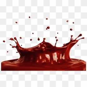 Transparent Ketchup Splatter Png - Splash Chocolate Milk Png, Png Download - red splatter png