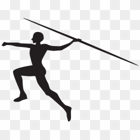 Javelin Throw Silhouette Sports Track & Field - Silhouette Track And Field Clip Art, HD Png Download - track and field png