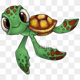 Nemo Clipart Sea Turtle, Nemo Sea Turtle Transparent - Squirt Sea Turtle Drawing, HD Png Download - finding nemo characters png