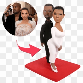 Kim Kardashian Bobblehead, HD Png Download - kanye face png