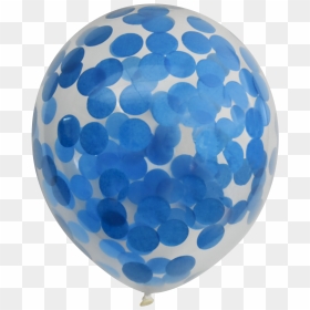 Transparent Blue Confetti Png - Blue Confetti Balloon Png, Png Download - blue balloons png