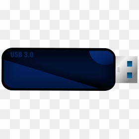 Blue Usb 3 0 Flash Memory Png Clipart - Blue Usb Png, Transparent Png - usb png