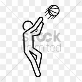 Basketball Player Drawing Png Clipart Nba Clip Art - Simple Basketball Player Drawing, Transparent Png - nba basketball png