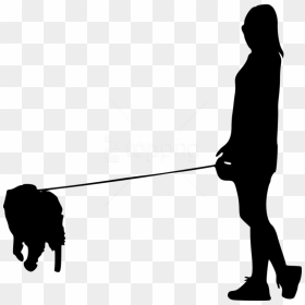 Free Png Dog Walking Silhouette Png - Transparent Background Person Silhouette Walking Png, Png Download - people walking dog png