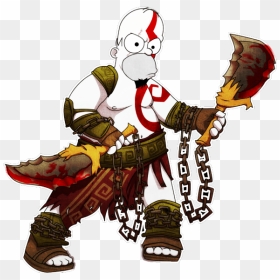 Homer Kratos At Your Service - Imagenes De Kratos Png, Transparent Png - god of war png