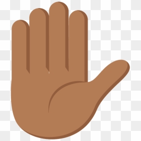 Raised Hand Emoji Clipart - Raised Black Emoji Hands, HD Png Download - boi hand png