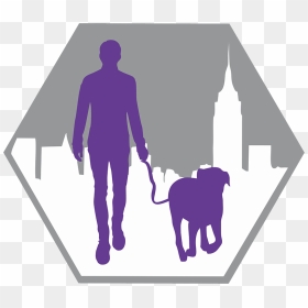 Transparent People Walking Dog Png - Dog Walking, Png Download - people walking dog png