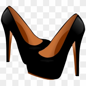 Black High Heels Clipart , Png Download - Women Shoes Clipart, Transparent Png - high heels png