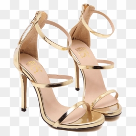 High Heel Sandal Png Background Image - Gold High Heels Sandals, Transparent Png - high heels png