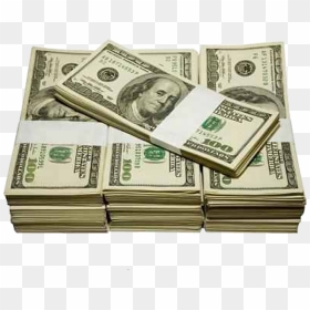 100 Dollar Bills Stacked, HD Png Download - dollar bills png