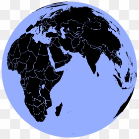 Black And Blue Globe Clip Arts - Harlequin Ladybird Native Range, HD Png Download - world globe png
