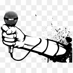 Hand Holding Microphone Clipart , Png Download - Rap Music Clipart, Transparent Png - hand clipart png