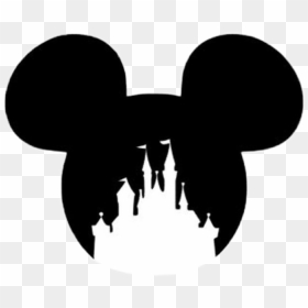 #mickeymouse #disney #mickey #disneycastle #silhouette - Disney Castle Silhouette, HD Png Download - disney castle silhouette png
