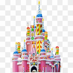 Transparent Disney Castle Silhouette Png - Disneyland Paris Castle Cake, Png Download - disney castle silhouette png