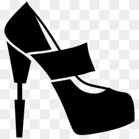 High Heels - Sapato Em Preto Desenho, HD Png Download - high heels png