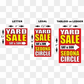 Garage Sale Yard Sales - Sale Sign Size, HD Png Download - yard sale png
