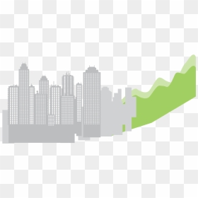 City And Mountains - Commercial Building, HD Png Download - city building png