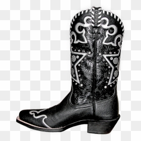 Long Boots Png Images With Transparent Backgrounds - Black And White Cowboy Boot, Png Download - cowboy boots png