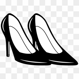 Clipart Shoes High Heel - High Heels Clipart Black And White, HD Png Download - high heels png