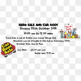 Transparent Yard Sale Png - Car Boot Sale, Png Download - yard sale png