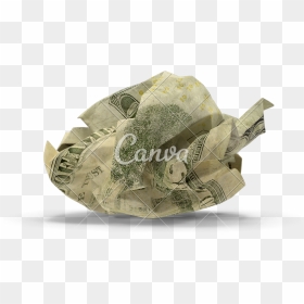 Dollar Transparent Crumpled - Crumpled Dollar Png, Png Download - dollar bills png
