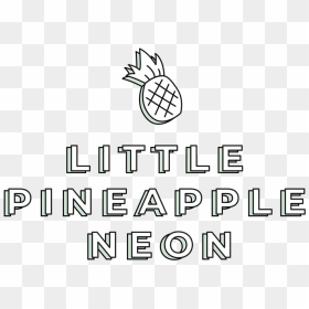 Little Pineapple Neon - Line Art, HD Png Download - neon sign png