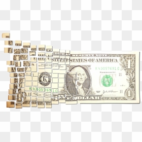 Torn And Cut Dollar - Dollar Bill, HD Png Download - dollar bills png
