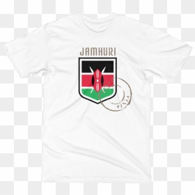 Kenya Badge Of Honor Flag White Tshirt - T-shirt, HD Png Download - white tshirt png