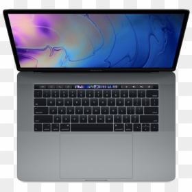 Macbook Pro 15-inch With Touch Bar And Touch Id - 2018 Macbook Pro Touch Bar, HD Png Download - mac laptop png