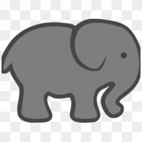 Gray Clipart Baby Elephant, HD Png Download - baby elephant png