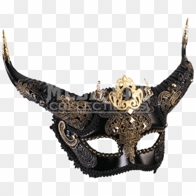 Masquerade Mask With Horns, HD Png Download - masquerade masks png