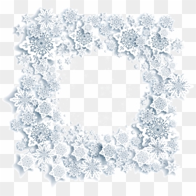 Snowflake Drawing Christmas - Clip Art, HD Png Download - snowflake border png transparent