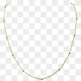 Vintage Estate Thin 14k Yellow Gold Necklace Chain - Necklace, HD Png Download - necklace chain png