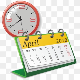 Clock And Callendar Clip Arts - Clock And Calendar Clipart, HD Png Download - clock clipart png