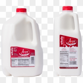 Whole Milk - Arps Dairy - Half Gallon Vs Gallon Of Milk, HD Png Download - milk jug png