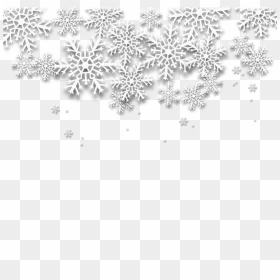 #ftestickers #snow #snowflakes #border #aesthetic #transparent - Line Art, HD Png Download - snowflake border png transparent
