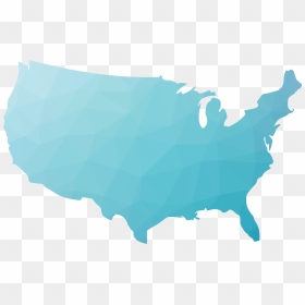 Blue Map Of United States - Vector Usa Map Png, Transparent Png - united states outline png