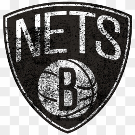 Brooklyn Nets 2012-pres Alternate Logo Distressed Iron - Brooklyn Nets Logo, HD Png Download - brooklyn nets logo png