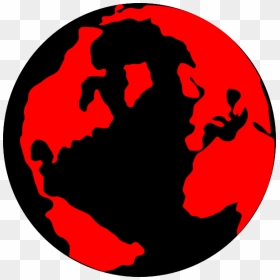 Red And Black Globe - Earth Red And Black, HD Png Download - world globe png