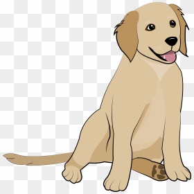 5 Golden Retriever Puppy - Cartoon Clipart Golden Retriever, HD Png Download - golden retriever png