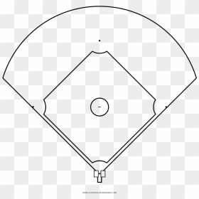 Baseball Field Coloring Page - Campo De Beisbol Dibujo, HD Png Download - baseball diamond png