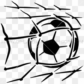 Soccer Ball In Net Clipart, HD Png Download - soccer goal png