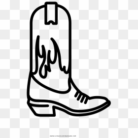 Cowboy Boot Coloring Page Clipart , Png Download - Cowboy Boot Clipart Black And White, Transparent Png - cowboy boots png
