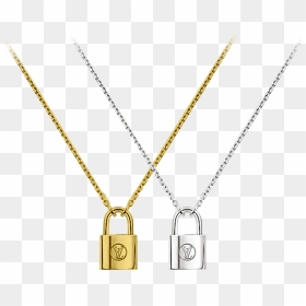 Image Of Lv Lock Pendant Chain - Locket, HD Png Download - necklace chain png
