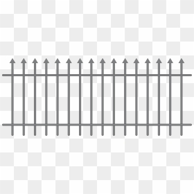 Iron Fence Vector - Iron Fence Vector Png, Transparent Png - white picket fence png