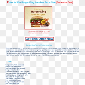 Web Page, HD Png Download - burger king png