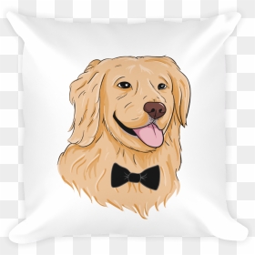 Golden Retriever Pillow Funny Dog Cushion The Jazzy, HD Png Download - golden retriever png