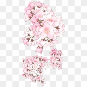 Anime Cherry Blossom Tree, HD Png Download - sakura flower png