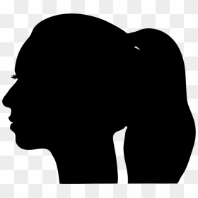 Female Head Profile Silhouette - Female Human Head Silhouette, HD Png Download - head silhouette png